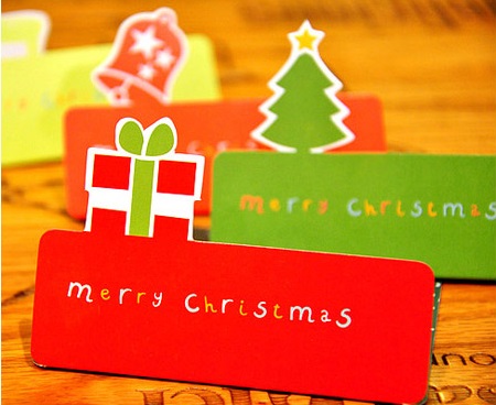 【貓凱特韓國文具精品】下雪的聖誕節 聖誕賀卡 卡片套裝 留言卡